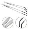 2Pcs Stainless Steel Aquarium Feeding Tweezers 27CM Non-slip Reptile Feeding Tongs Dazzling Rust Resistant Aquarium Clip Tools