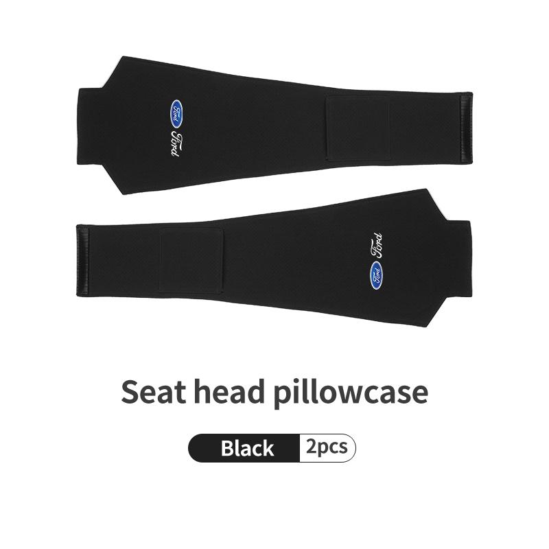 FRYX3 Perforated Suede Car Headrest Pillowcase Easy Install Scratch Resistant For Ford Focus mk2 mk3 mk4 Fiesta Ranger Mondeo S-MAX