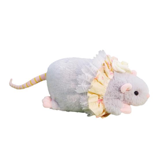Fare Peluş Oyuncak Yumuşak Dolgulu Hayvan Sevimli Fare Bebek Dantelli Etek Fiyonk Süslemeli Çocuk Odası Masa Dekorasyonu İçin Dekoratif Peluş Fare Hediye