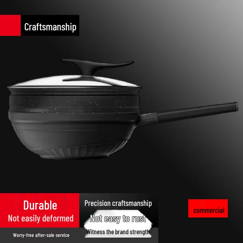 Yingbai 28cm Non-stick Wok with Steamer