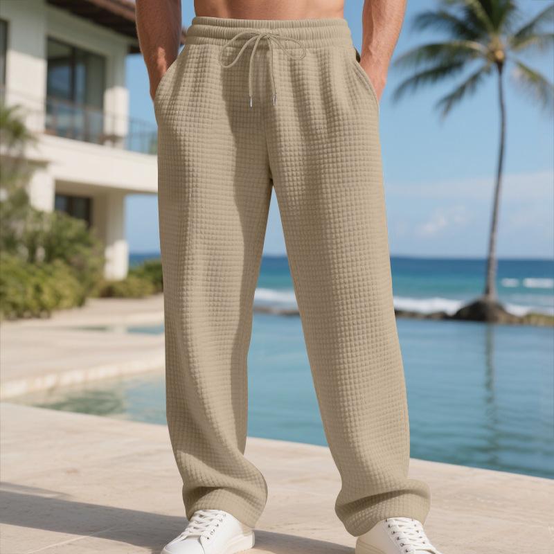 Men's Casual Straight Leg Sweatpants Simple Heavyweight Loose American Hip Hop Autumn Winter