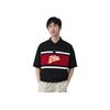 FILA Logo Pattern Pullover Loose Short Sleeve Polo Shirt Men tops Black T11M432110ABK