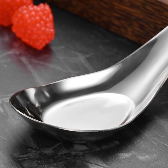 Soup Spoons Stainless Steel Dinner Spoons Heavy Duty Thick Short Handle Table Spoons for Soup Cereals Bouillon Dessert