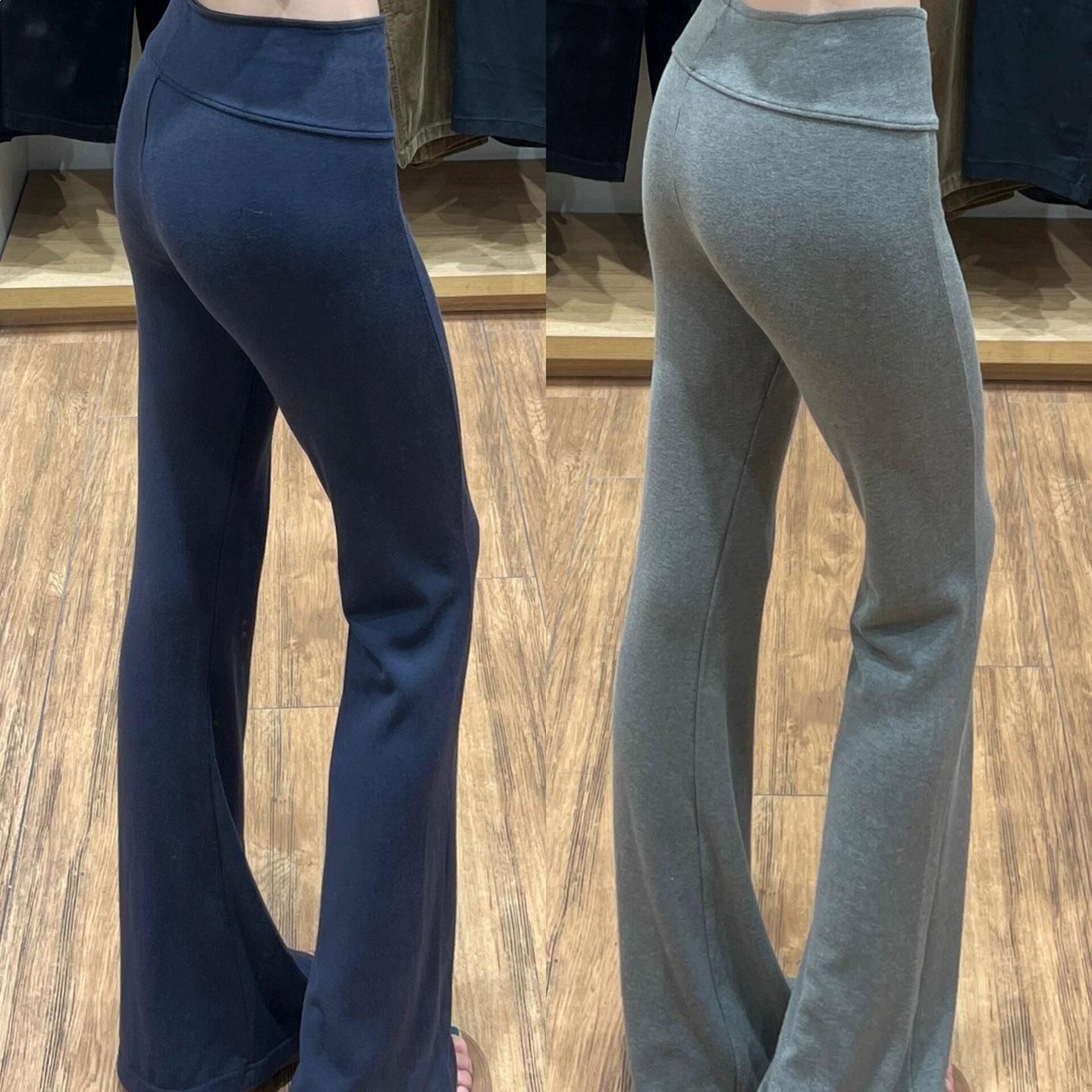 

Women s Dark Blue Lulu Micro-Flare Low-Waist Sweatpants - Slimming, Comfortable, Perfect for Spring & Autumn 2025. S for 80-95 lbs