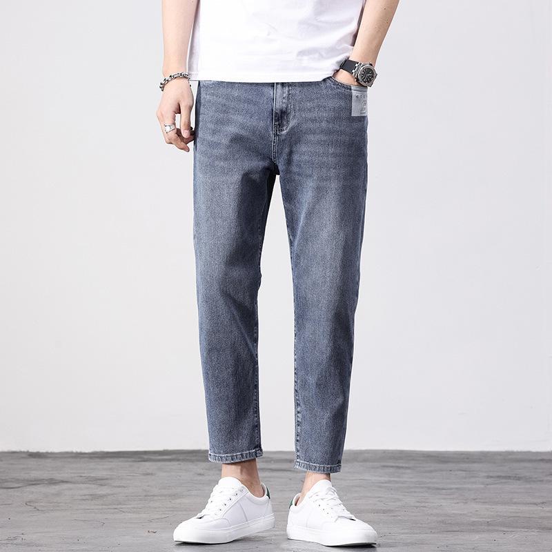 Джинсы JYL Nine-long мужские брюки прямые, широкие и круглые мужские брюки 36 джинсовый синий