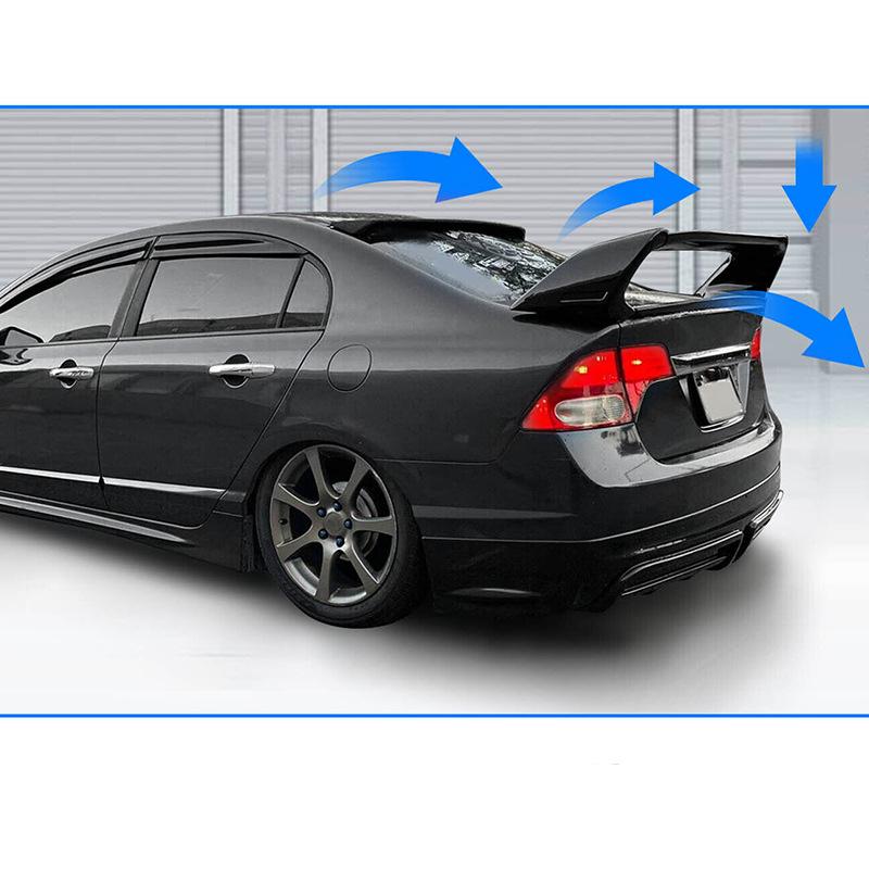 Eighth Gen Civic FD2 Mugen Style Rear Spoiler - No-Drill Three/Four-Stage Wind Wing
