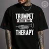 Men T Shirt Casual Funny Trumpet Graphic Motorcycle T-shirt Graphic Cotton Motorbike Biker Cafe