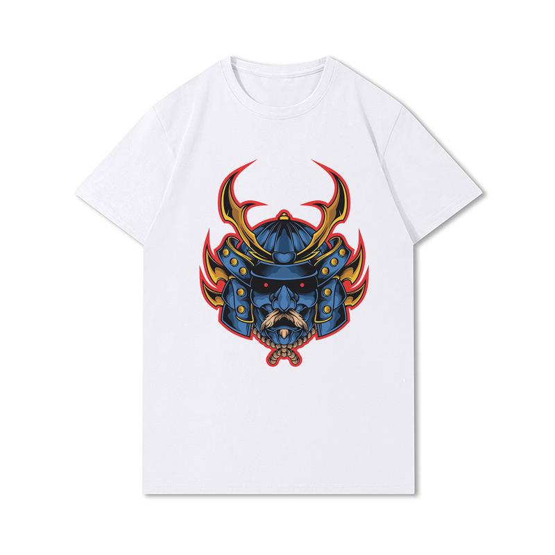 Tricouri 100% bumbac de vară pentru bărbați Vintage Samurai Retro Japanese Gaming 2077 Art Gam Printed Casual Top Tricouri