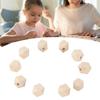 100Pcs Octagonal Wood Beads DIY HandMade Necklaces Keychains Jewelry Accessory Materials