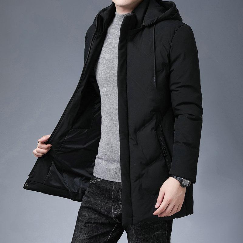 Men In Winter Medium-length Casual Thickened Hooded Removable Middle-aged Warm Cotton Jacket for Men's Jacket for Winter Cotton Jacket