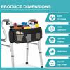Walker Basket Bag with Water Bottle Pocket Holder Hanging Foldable Walker Storage Tote Bag for Seniors and Handicapped