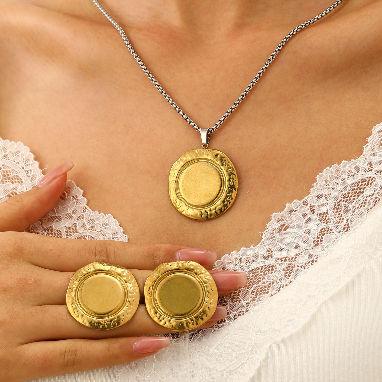 

Легкие роскошные усовершенствованные ощущения геометрия морской звезды золотые титановые стальные серьги ожерелье ювелирные наборы 1 set