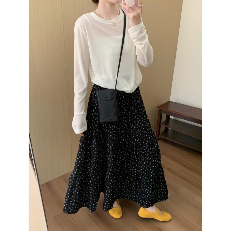Micro-transparent Sun Protection Blouse for Women Spring and Summer Thin Versatile Loose and Slim T-shirt Top