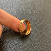 Fashionable Men'S  Ring Premium Titanium Steel, Gold Plated, Fade-Resistant, Stylish Men'S Accessory