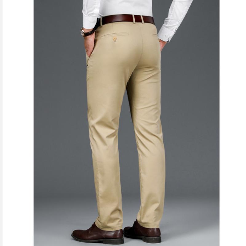Men's Stretch Casual Business Casual Pants Men's Slim and Comfortable Straight Trousers Men's Quality Soft Breathable Loose Men's Pants