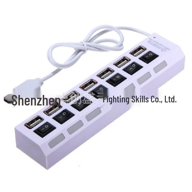 7-Port USB Hub with Individual Switches - Hub Expansion Splitter