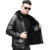 Men's Thickened Leather Jacket with Fleece Lining - Winter Outerwear for Mature Customers