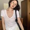 Summer slim and thin waist T-shirt pure lust Spice Girl sexy fashion versatile niche chic ins top