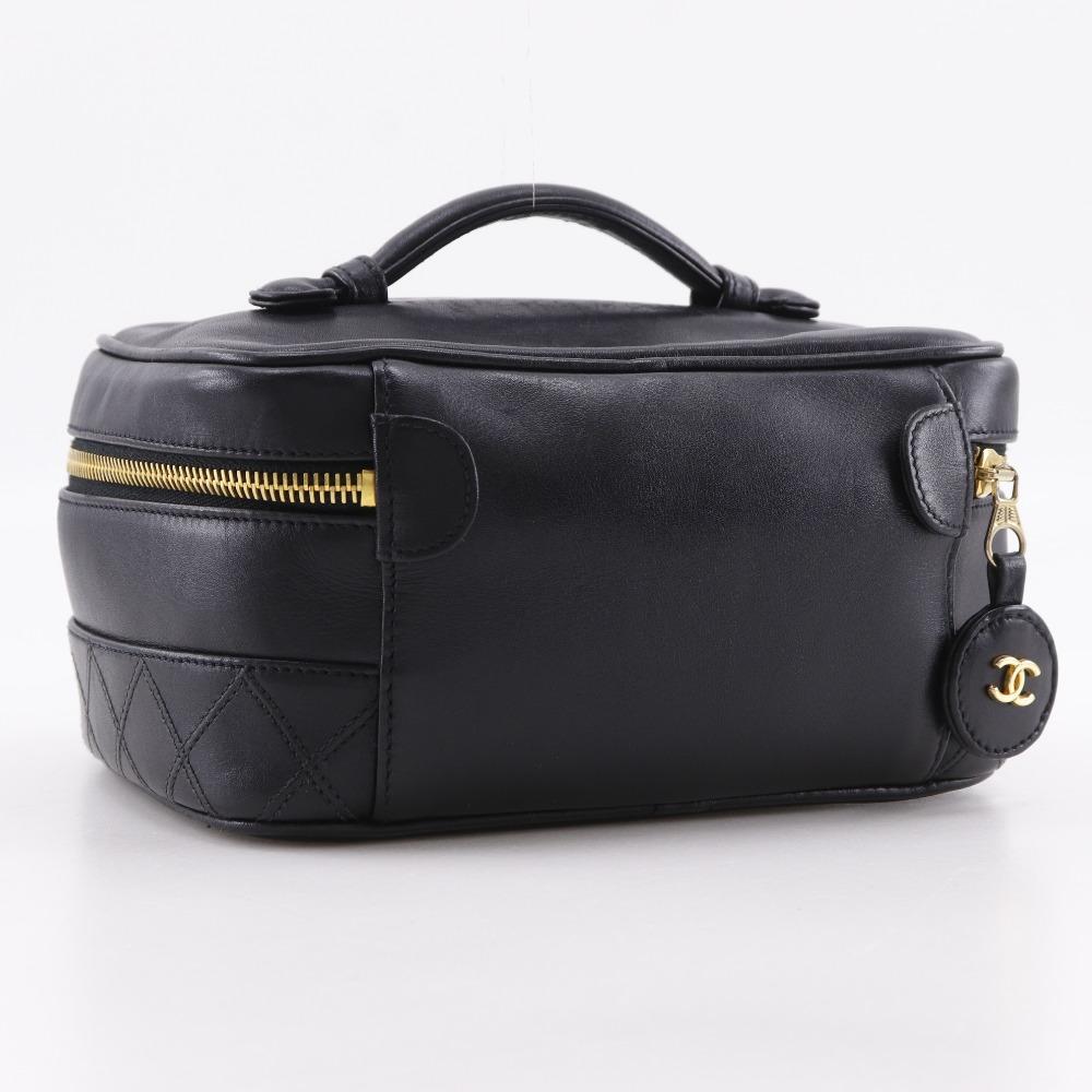 CHANEL Vanity Vanity A01618 Bicolole vintage black Calfskin Women Used