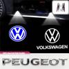UDXKW1 Car Door Lamp Logo Projector Auto Door Welcome Logo Projector Light Keychain For VW Golf Amarok T5 Phaeton Teramont ID3 Tiguan