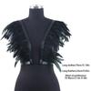 Medieval Feather Shawl Cape Shoulder Wrap Gothic Feather Shrug Poncho Halloween Cosplay Costume for Adults Women Men