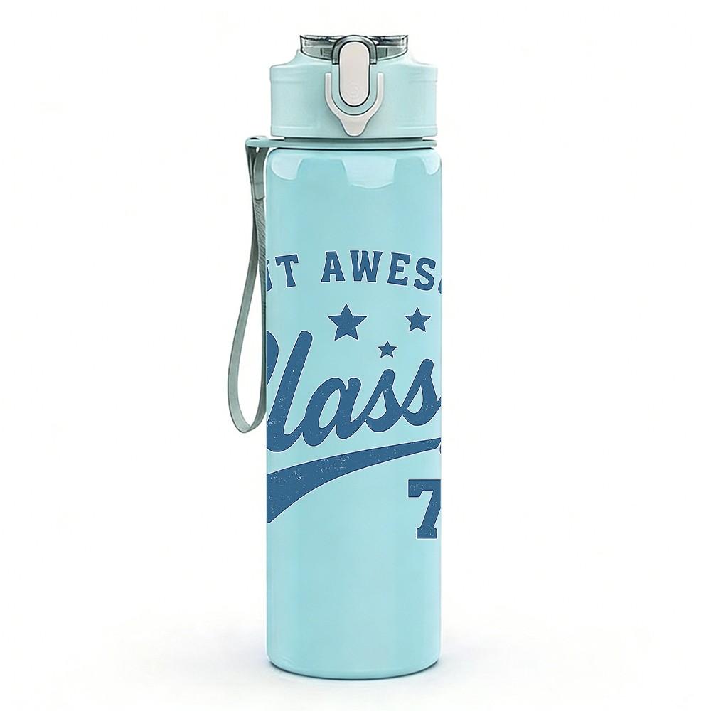 1PC About Awesome Classy 78 Logo 750ml Color Plastic Sports Water Bottle Leakproof Flip Straw Lid Suitable for Sports Office Home Use
