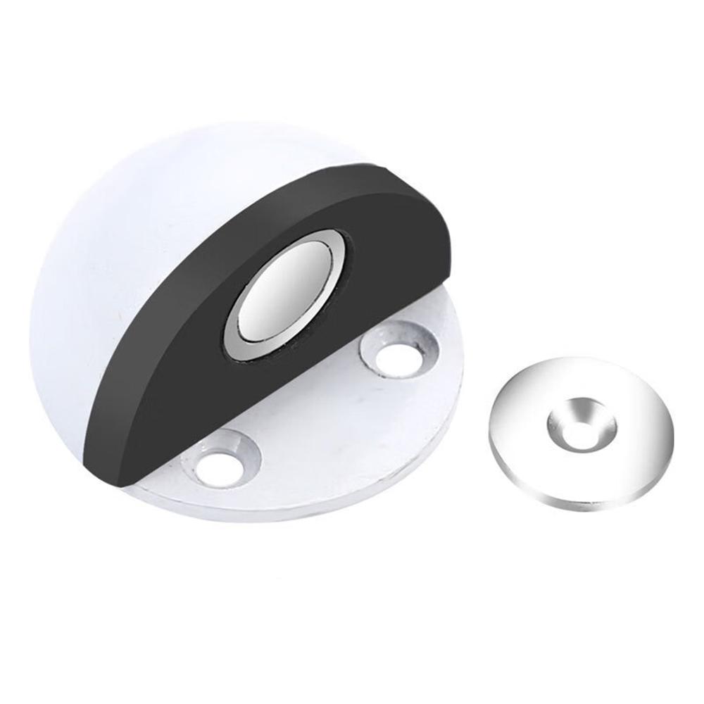 Stainless Steel Rubber Magnetic Door Stopper Punch-free Sticker Concealed Door Holder Floor-mounted Nail-free Doorstop