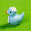 12Pcs Mini Resin Floral Ducks Colorful Miniature Duck Figurines Cute Mini Animal Collectibles for Fairy Garden Decor DIY Crafts Fish Tank Decoration