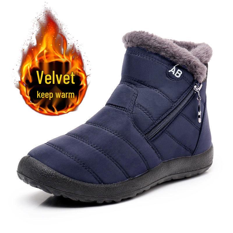 

Женские зимние ботинки 2025 с высокой шнуровкой и боковой молнией: Легкий, Большой размер, Толстая подошва, На флисовой подкладке, Водонепроницаемый 41