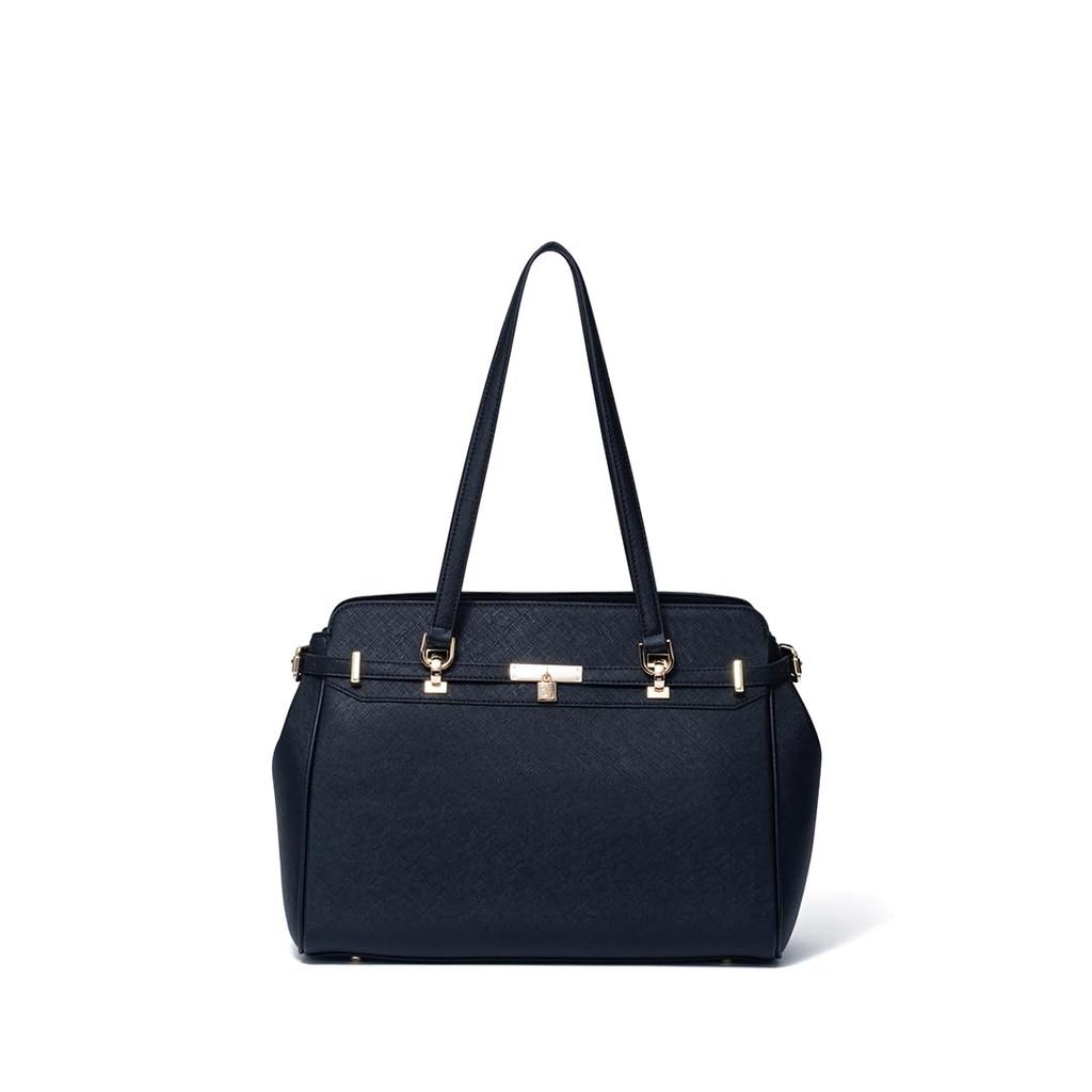 Pinky & Diane Sparkling Tote Bag for Women with Belt Clasp, Beautiful and Feminine Design, Black (PDLHGBH1)
