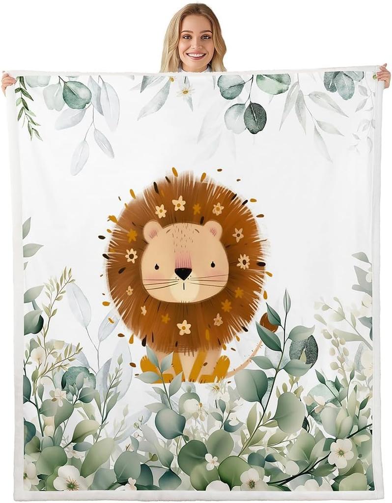Cute Parrot Blanket Soft Fleece Throw Bird Lover Gift Kids Room Decor Floral Design Home Decoration