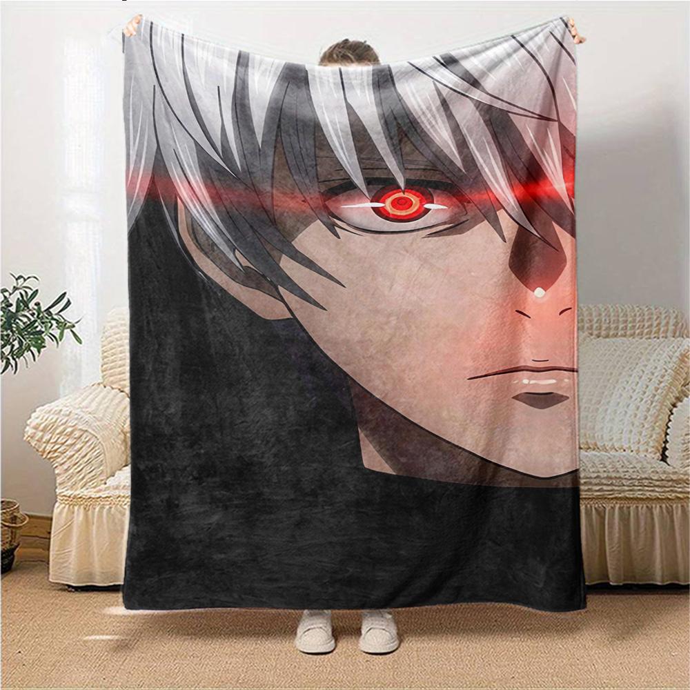 1Pc Tokyo Ghoul Artwork Blanket For Couch Bed Plush Cozy Fuzzy Blanket Super Soft Warm Blankets For Fall And Winter 091857