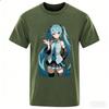 New Street Animation Surrounding Hatsune Miku Unisex And Unisexs Large Loose Breathable Cotton Fashionable Tshirts