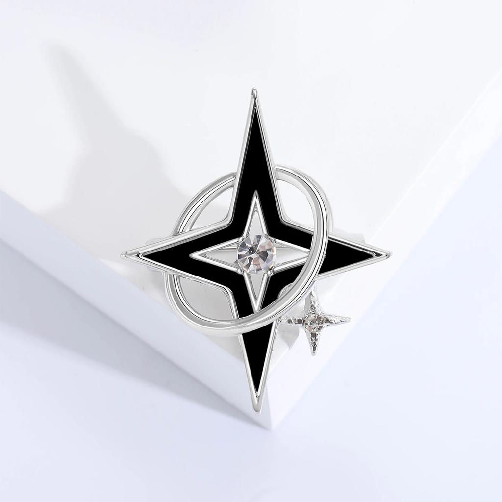 Ramadan Rhinestone Star Brooches for Women Unisex Glossy Moon Pins Event Party New Gifts Backpack Decoration Clothes Accessories