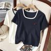 Harajuku lato miłość koszulki z haftem top kobiety duże rozmiary t-shirty na wszystkie mecze koreańska koszulka z krótkim rękawem na co dzień luźna koszulka prostota topy y2k