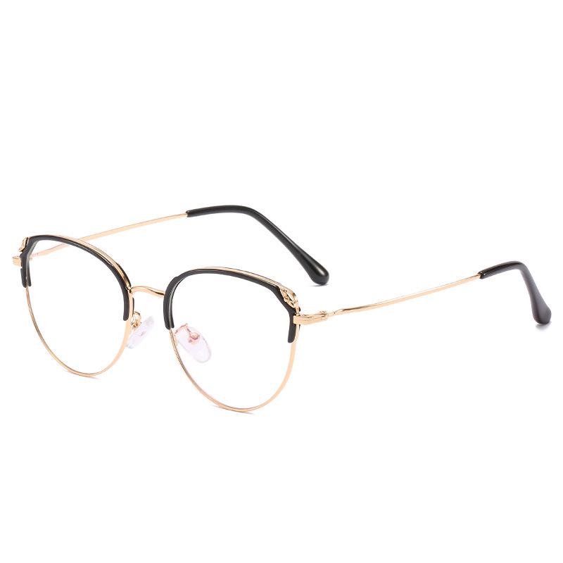 2019 Personalized Elliptical Flat Mirror, Personalized Trendy Eyebrow Tr90 Frame Glasses, Light Luxury Glasses Frame