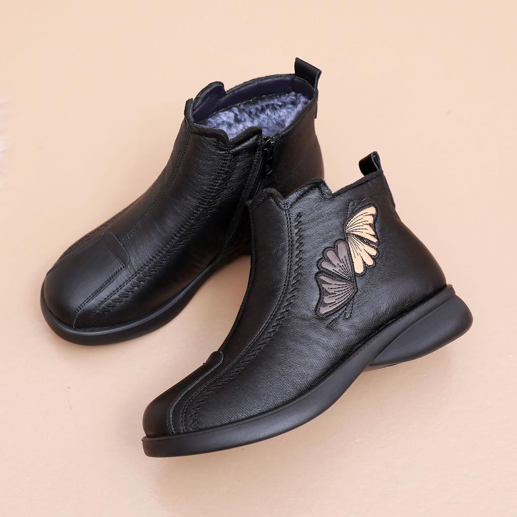 Winter velvet warm old north cloth shoes soft sole thickened women's shoes middle-aged and elderly mother shoes cotton boots the elderly cotton shoes