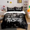 Band-Inspired Gothic Artwork Bedding Duvet Cover Set Duvet Cover Pillowcases (1*Duvet Cover 2*Pillowcases, Without Duvet Insert)