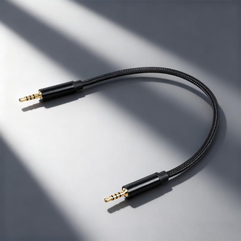 2.5mm TRRS Audios Cord 4Pole Male to Male Audios Cable with Gold Plate Connectors for High Fidelitys Sound Transmission