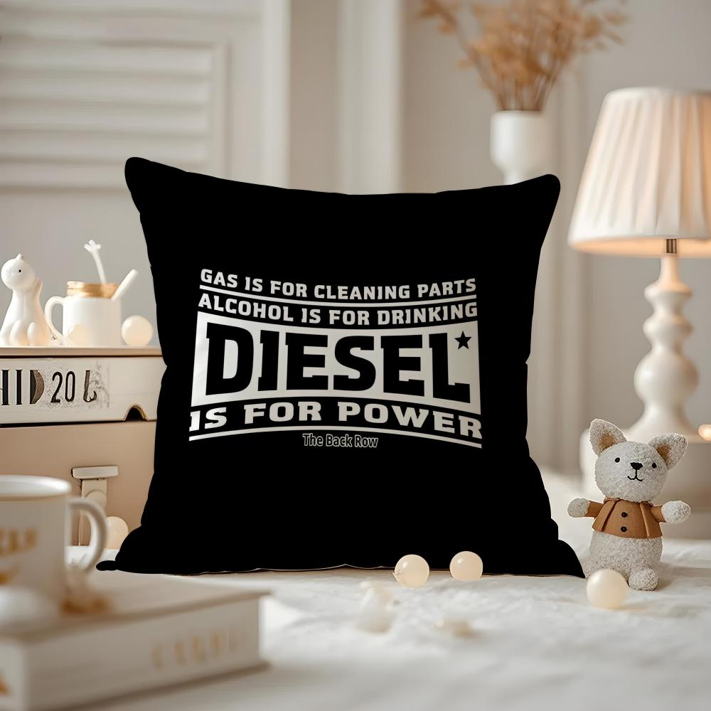

Cushion Cover Anti-dustmite Pillowcase Invisible Zipper Silky Short Plush Sofa Cushion Cover DIESEL 12x12Inch
