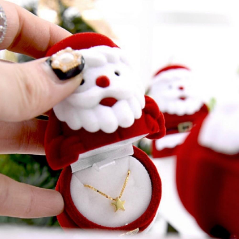 Christmas Bell Christmas Jewelry Box Snowman Santa Claus Rings Box Marriage Anniversary