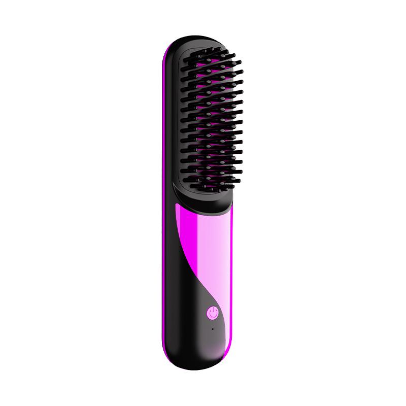Rechargeable Portable Wireless Hair Styling Comb with Negative Ion Hair Care for Straightening and Curling