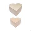 Heart Shaped Unfinished Wood Box Jewelry Trinket Decorative Treasure Chest Unpainted DIY for