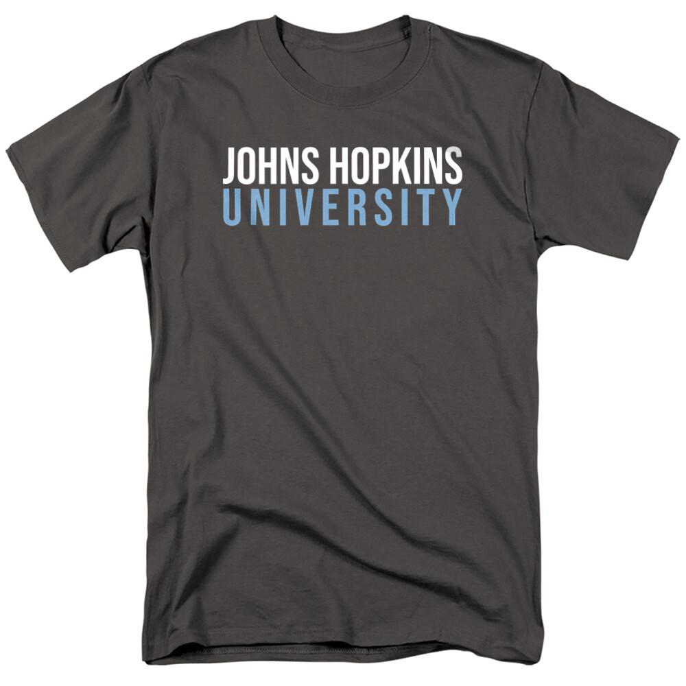 Johns Hopkins University Adult T-Shirt Stacked, Charcoal, S-5XL S разноцветный