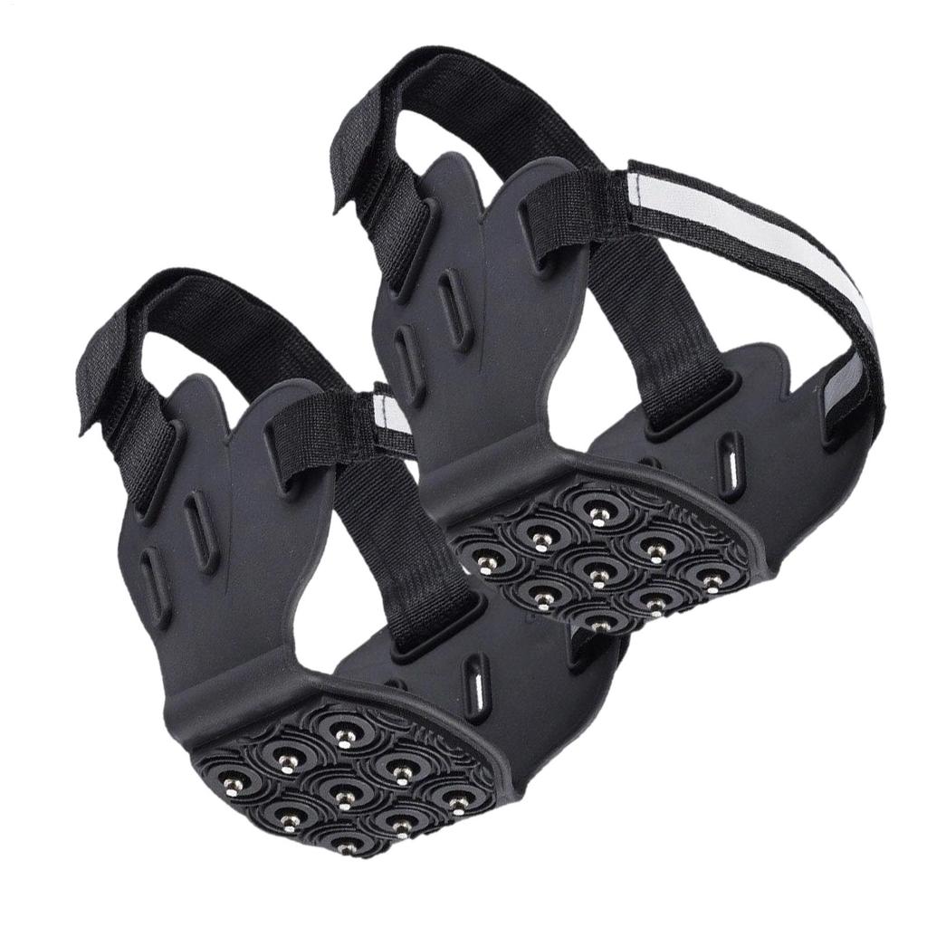 Ice Grips for Shoes Anti-Skid Snow Ice Thermo Plastic Elastomer Climbing Shoes Spikes Grips Cleats Over Shoes Covers Crampons