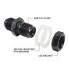 Male AN6 AN8 AN10 AN12 Flare Fuel Cell Tank Adapter Bulkhead Fitting Straight with Washer Black Aluminum Straight