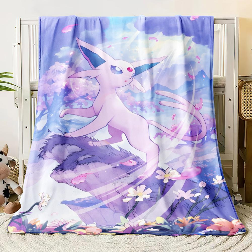 Pok É Mon Motiv Bedruckte Flanelldecke für Schlafzimmer, Wohnzimmer, Sofadecken, Büros, Mittagspausen, Picknicks,