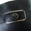 Excellent LOUIS VUITTON Knee-high boots LV logo leather black leather Women 36 Used