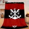 1 pièce Couverture en Flanelle Emblème de Club de Football Cadeau, Convient aux Hommes et aux Femmes, Douce Idéale pour les Lits et le Canapé, Cadeau d'Anniversaire ou de Noël