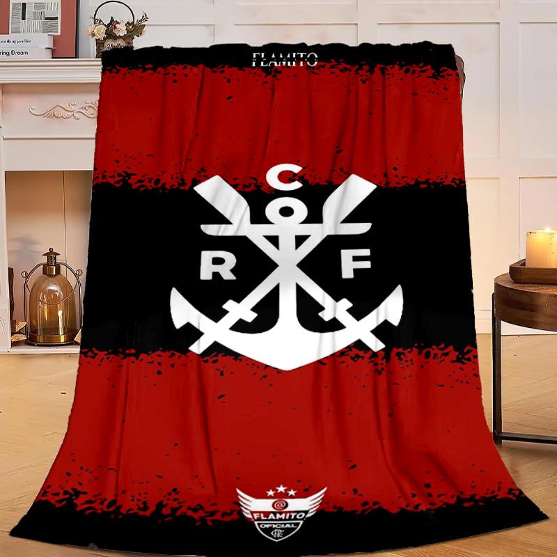 1 pièce Couverture en Flanelle Emblème de Club de Football Cadeau, Convient aux Hommes et aux Femmes, Douce Idéale pour les Lits et le Canapé, Cadeau d'Anniversaire ou de Noël